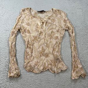 Kappa Women's Tan and Pink Blouse